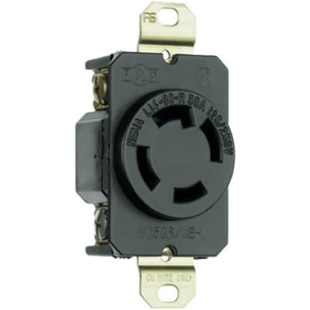 Nextgen L1430RCCV3 30A 3 Pole 4 Wire Grounding Locking Outlet; Black NE698599